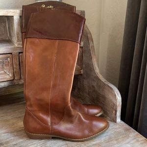 Seychelles Brown Leather riding boots two toned size 8.5